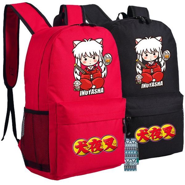 Perro monstruo Inuyasha mochila Japonic Sesshoumaru lucha Mochila de dibujos animados de anime Mochila deportiva caliente Mochila de nylon Mochila de día de calidad