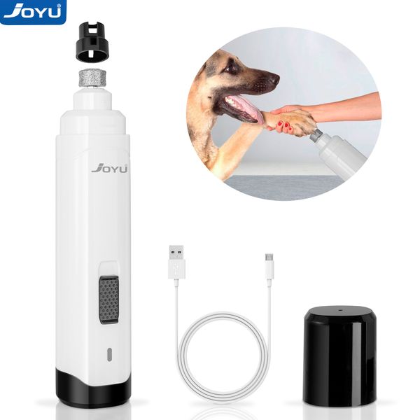 JOYU-molinillo de uñas para perros, cortauñas eléctrico recargable para mascotas, carga USB, poco ruido, patas de Gato, cuidado de uñas