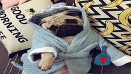 Pajamas de chien Vêtements de chiens d'hiver pour chiens Paintes de peignoir Pug Chihuahua Ropa Pet Pet Cat Bathrobe Small Dogs Pet Pet Pet Globalement 2865716