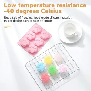 Hondenpoot Bot Siliconen Molds Food Grade Siliconen Pet Cat Footprint Cake Molds Diy Chocolate Candy Baking Cake Decorating Tools