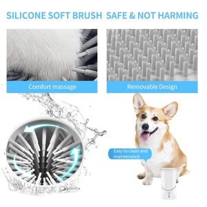 Cup de patte de chien Cup doux silicone USB Electric Pet Foot Foot Cup Automatic Paw Clean Brush Beauty Foot Nettaiteur Dispositif