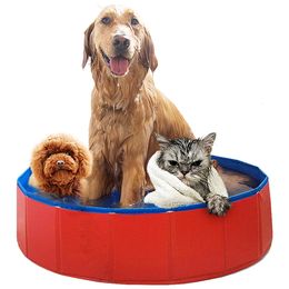 Piscine de chien pliable chienne piscine pour animaux de compagnie baignoire baignoire baignoire pour animaux