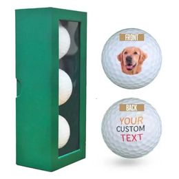 Balles de golf à imprimé chien, cadeau unique pour les gars, cadeaux pour hommes, cadeau pour garçons d'honneur, balle de golf personnalisée, cadeaux uniques de mariage pour gars 240109