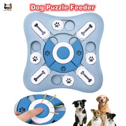 Dog Puzzle Toys Pet Busque alimentos Dispensador de alimentación lenta Bowl Squeak Aumento Puppy IQ Interactive Entrenamiento Juego 240328