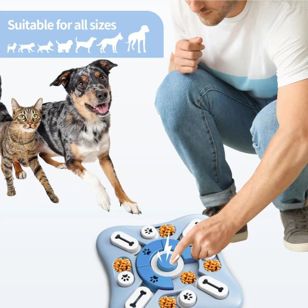 Chien puzzle toys animaux de compagnie de nourriture le lendemain distributeur de nourriture sans glissement.