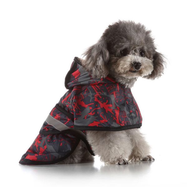 Imperméable pour chien avec capuchon réfléchissant imperméable à l'eau scintillant chien Cape de pluie manteau été vêtements pour chiens de compagnie volonté et sable