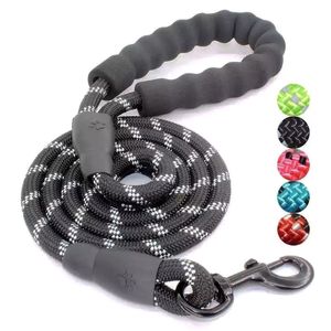 Dog Rope Leash Dog Leash for Large Dog with Comfortable Padded Handle and Highly Reflective Threads for Small Medium Large Dogs