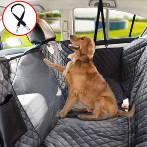 Housse de siège pour chien pour siège arrière, housses de siège de voiture pour chien 100 % imperméables avec fenêtre en maille, hamac de voiture antidérapant anti-rayures, housses de siège de voiture