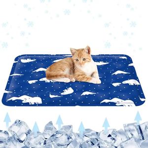 Chien auto-refroidissement tapis d'été chat et chien cool tampon glacial froid se sentir refroidissant les animaux de compagnie pad lavable tapis de glace accessoires pour animaux de compagnie 240422