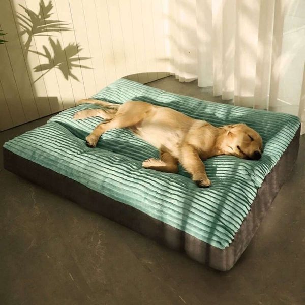 Mat de couchage de chien, tapis de sommeil, chaleur d'hiver pour animaux de compagnie, grand lit amovible et lavable, adapté à toutes les saisons dans le chenil pour chiens