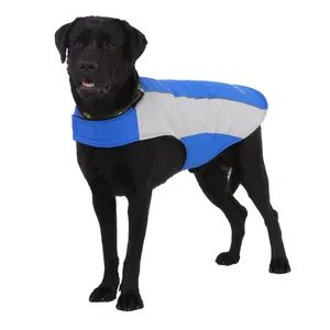 Hondensportjas, warme winterjassen voor buiten, waterdicht hondenvest, reflecterende huisdierparka, hondenvestkleding voor koud weer voor alle honden, blauw