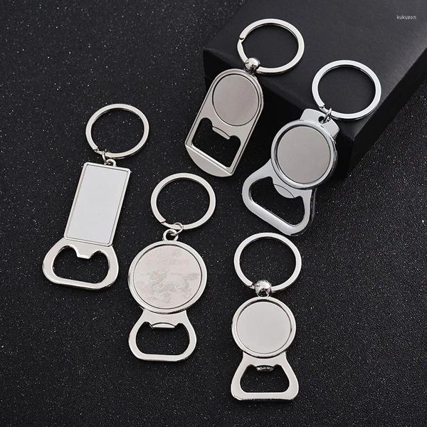 Étiquette de chien 10 pièces bricolage Sublimation métal porte-clés vierge ouvre-bouteille porte-clés transfert pendentif matériaux