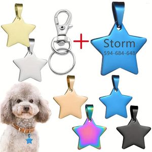 Dog Tag 1pc gepersonaliseerde ID - Aangepaste gegraveerde roestvrijstalen stalen Pet Name Collar Accessoire voor klein medium en groot