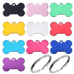 Dog Tag 2Pcs Personnalisé Gravé Chat Pet ID Collier Anti-perdu Charme Nom Chiot Accessoires Pour