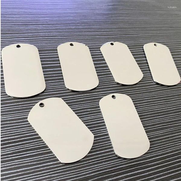 Dog Tag 316L Tags militaires en acier inoxydable 100pcs / lot Army Men's Jewelry Pendant