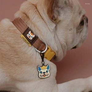 Étiquette de chien, identification d'animal de compagnie de chat de dessin animé, étiquettes personnalisées pour colliers, accessoires porte-clés