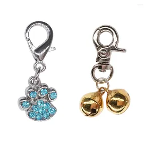 Étiquette pour chien, cloches Corolful, collier en strass, breloque pour animaux de compagnie, bijoux pendentif pour chat, collier en os, accessoire pour chiot