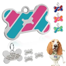 Dog Tag Custom Cat Accessoires Pet Puppy Bone ID Gegraveerd Gepersonaliseerde Metalen Kraag Charme Naam Adres Hanger Anti-verloren