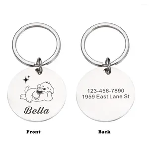 Étiquette de chien nom personnalisé pour chat gravé, accessoires pour animaux de compagnie, pendentif à paillettes pour chiot