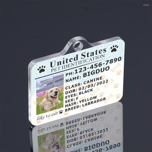 Hondentag Aangepaste kat ID Personaliseerde Po Pet Tags Identification Card Kitten Puppy Anti-Lost Collars Accessoires