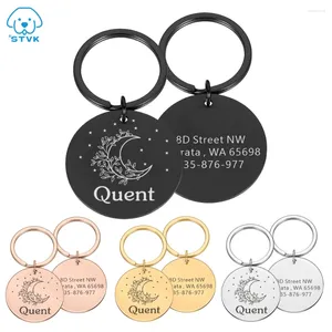 Dog Tag gratis gegraveerde huisdier-ID gepersonaliseerde anti-lost naam Telefoon Cat Puppy Dogs hanglijtage Keyring accessoires