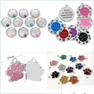 Dog Tag, ID-kaart Dog Tag Id-kaart Antilost Puppy Gepersonaliseerde Honden Katten Naamplaatjes Halsbanden Kettingen Gegraveerd Huisdier Naambord Accessoires D Dhgor