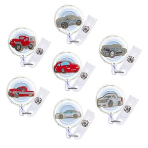 Dog Tag Id Carte Fluorescent Cars 19 Cartoon Badge Reel Nurse rétractable Infirmières mignonnes Boubs Clip porte-lanières Accessoires pour Doct OT2NL