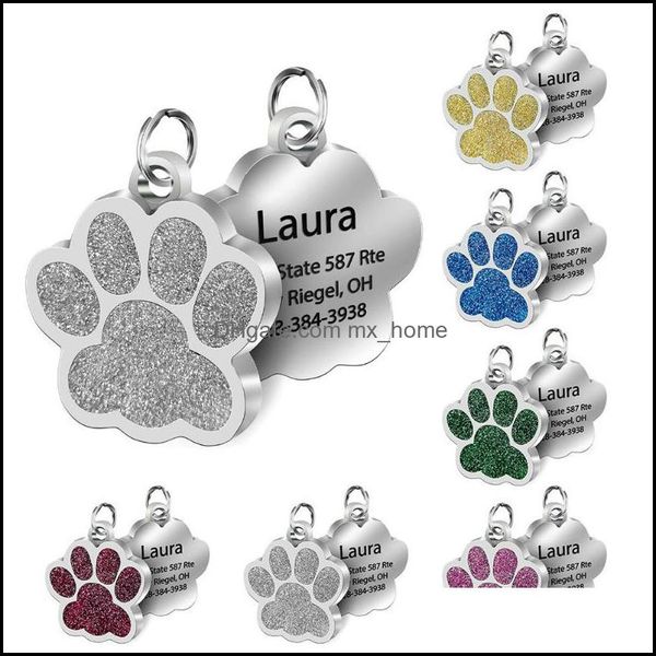 Etiqueta para perro, suministros para tarjetas de identificación, hogar, jardín, etiquetas de identificación personalizadas, nombre grabado, número, dirección, collar de gato, colgante, collar para cachorro, accesorios