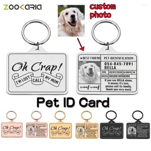 Dog Tag Identité Cat personnalisée Identité GRATUITE GRATUITE CARTE PET ID CARTY SECONNOYAGE NOM CUSTOM COLLAR PO POUR POUR ACCESSOIRES