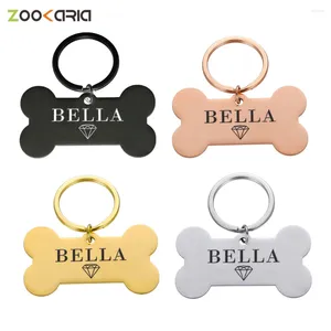 Dog Tag gepersonaliseerde gouden botten huisdier id aangepaste tags adres voor kat kraag kleine honden borden badge gegraveerde puppy -accessoires