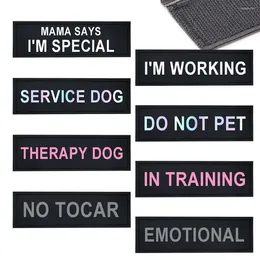 Etiqueta para perro, parches de arnés personalizados, pegatina reflectante colorida, impresión de identificación de nombre en servicio de entrenamiento, pregunte a seguridad de mascotas