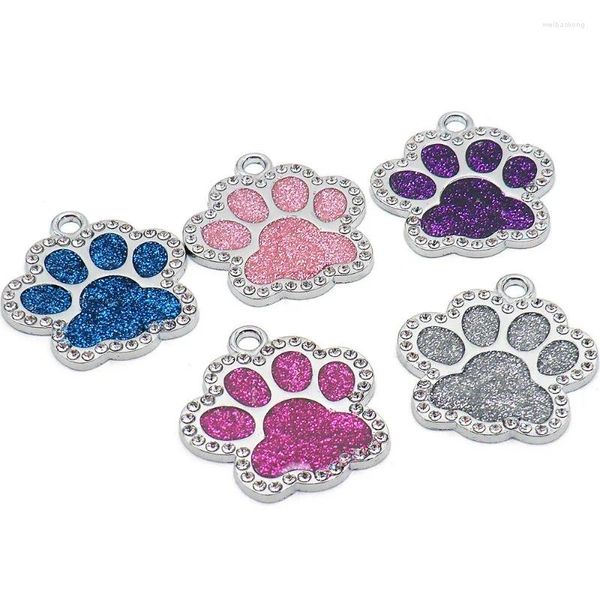 Étiquette personnalisée pour chien et chat, accessoires de collier d'identification personnalisé, chaîne gravée, fournitures de charme pour étiquettes brillantes, nom