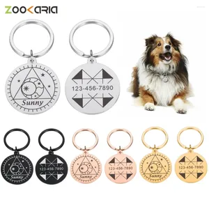 Dog Tag gepersonaliseerde huisdier -id -naam tags gratis aangepaste kat puppy roestvrijstalen kraagaccessoires drop