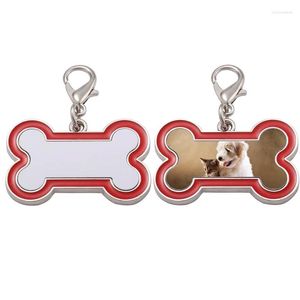 Dog Tag Personalized Sublimation Pet Cat Name Tags Customized ID Collar Accessories Nameplate Anti-lost Pendant Metal Keyring