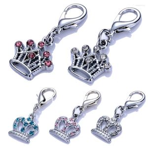 Dog Tag roestvrij staal kristallen kroon sieraden hangers strass accessoires voor huisdier halsband ketting