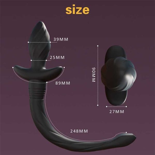 Vibrador anal de cola de perro para mujeres Consolador remoto inalámbrico Plug Vibratos Juguetes sexuales Adultos Estimulador de punto G Butt 231010