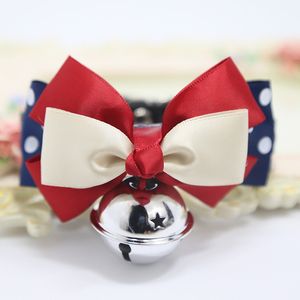 Colliers de cravate pour chien avec cloche mignon nœud chiot chat nœuds papillons accessoires pour animaux de compagnie décoration de fête de vacances WH0340
