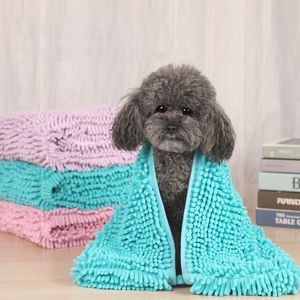 Dog Handdoek Drooghanddoek Ultra Zacht Microfiber Chenille Hond Pet Bad Droog Handdoek Handzakken Super Absorberende Pet leverancier