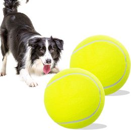 Hond Toy Balls 9.5 "Groot Tennisbal Interactief Speelgoed Outdoor / Indoor voor Medium Groot Honden Grappig Opblaasbaar Rubber