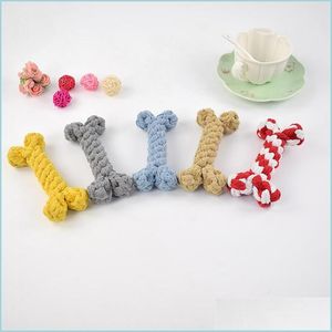 Hondenspeelgoed Chews 15 cm Pet Toy Dog Bot Katoen Touw geweven voorraden Bite Resistant Simation Chew Drop Deliver