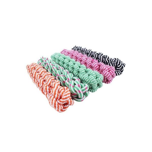 Toyadores para perros Chews de 21 cm Tug Pets Puppy Chew Toy trenzado para perros Cebo de entrenamiento HJIA1060 Drop entrega Home Garden Suministros de mascotas Dh3za