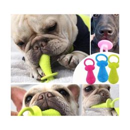 Hondenspeelgoed kauwt 9cmx3.7cm TPR Pacifier gevormde hond kinderziektes kauwspeelgoed interactieve tanden reinigen puppy antibite training inventaris wht0k