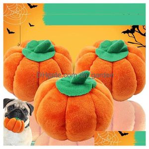 Juguetes para perros Mastica Animales Dibujos animados Relleno Chirrido Juguete para mascotas Lindo Felpa Rompecabezas Perros Gato Chew Squeaker Squeaky para Pumpkin Drop Dhgarden Dhkli