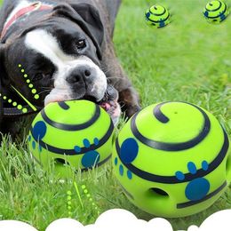 Dog Toys Chews Ball interactief plezier giechelen klinkt Puppy Chew Wobble Wag Play Training Sport Pet 220908