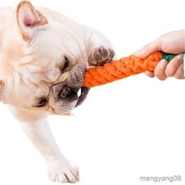 Jouets pour chiens à mâcher en forme de carotte, jouets avec nœud pour animaux de compagnie, jouets de meulage des dents de chat et de chien, jouets de meulage et de nettoyage des dents de chien