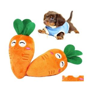 Chien Jouets À Mâcher Mignon Pet Chiot Chat Carotte Jouet En Peluche Son À Mâcher Couineur Fournitures Sûres Couinant Goutte Livraison Maison Jardin Dhcpi