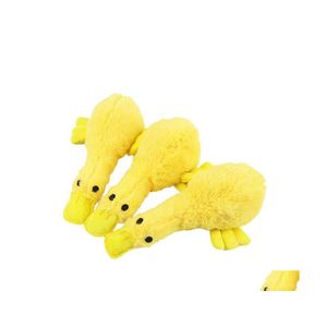 Jouets pour chiens à mâcher Design canard jaune jouet grinçant doux en peluche fournitures pour animaux de compagnie accessoires pour chiens sonores chiot livraison directe maison jardin Dhhwd