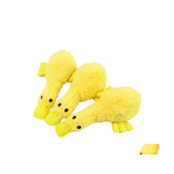 Jouets pour chiens à mâcher Design canard jaune jouet grinçant doux en peluche fournitures pour animaux de compagnie accessoires pour chiens sonores chiot livraison directe maison jardin Dhhwd