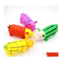 Jouets pour chiens à mâcher chien et chat jouet sonore fruits cochons jouets à mâcher pastèque ananas grande taille de haute qualité pour animaux de compagnie 3 78Zlh1 Drop Del Dhsqg