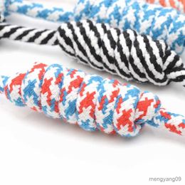 Jouets à mâcher pour chien, jouets à mâcher pour chiot, jouet avec nœud en coton coloré, corde en os tressée Durable, outil amusant